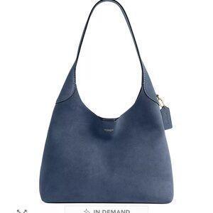 Coach Navy Leather Shoulder Bag